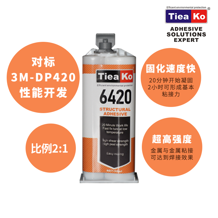 金属专用高强度快干环氧树脂AB胶 TK-6420